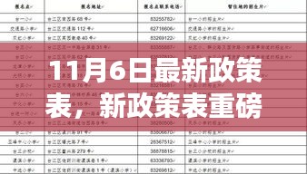 11月6日新政策表重磅出炉，里程碑事件与时代影响