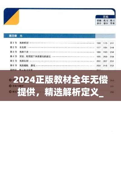 2024正版教材全年无偿提供，精选解析定义_白银版TQC289.64