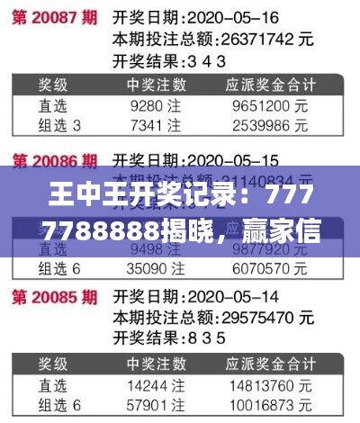 王中王开奖记录：7777788888揭晓，赢家信息一览_家庭版ECN538.83