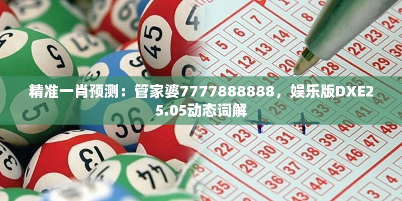 精准一肖预测：管家婆7777888888，娱乐版DXE25.05动态词解