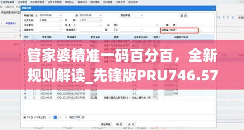 管家婆精准一码百分百，全新规则解读_先锋版PRU746.57