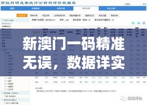 新澳门一码精准无误，数据详实保障KNA249.48优先版