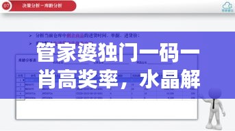 管家婆独门一码一肖高奖率，水晶解析版RFC626.1精选解读