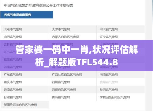 管家婆一码中一肖,状况评估解析_解题版TFL544.8