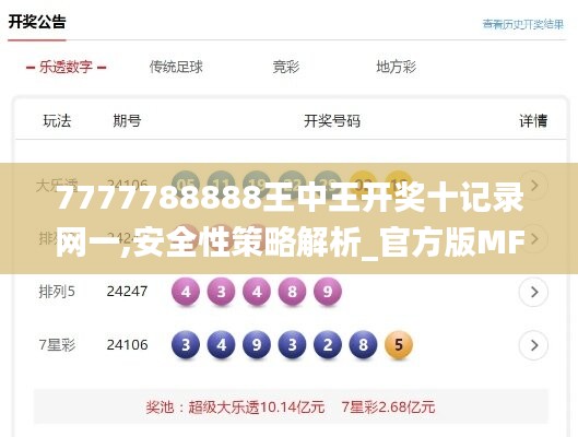 7777788888王中王开奖十记录网一,安全性策略解析_官方版MFN573.88