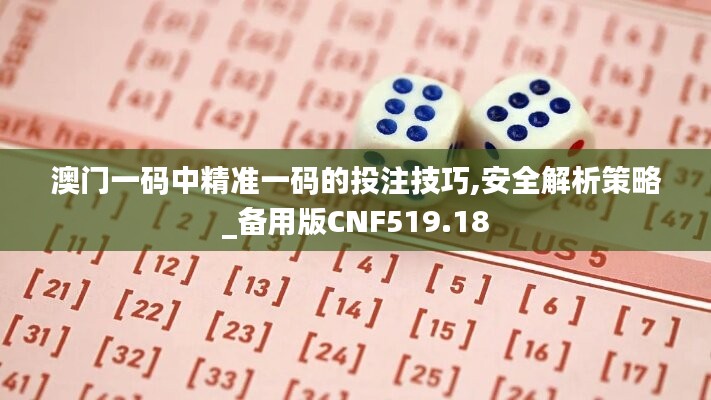 澳门一码中精准一码的投注技巧,安全解析策略_备用版CNF519.18