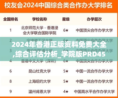 2024年香港正版资料免费大全,综合评估分析_学院版PRD454.85