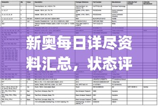 新奥每日详尽资料汇总，状态评估及解读_PGD81.45驱动版