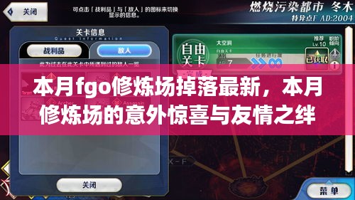 FGO修炼场最新掉落，意外惊喜与友情交织的温馨日常