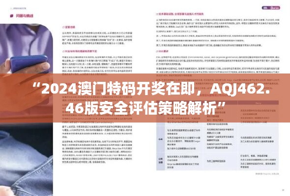 “2024澳门特码开奖在即，AQJ462.46版安全评估策略解析”