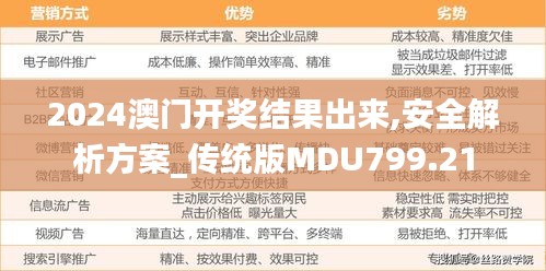 2024澳门开奖结果出来,安全解析方案_传统版MDU799.21