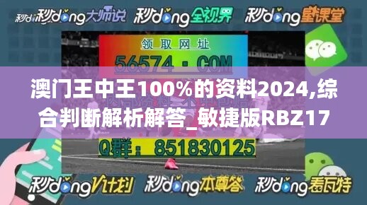 澳门王中王100%的资料2024,综合判断解析解答_敏捷版RBZ173.74