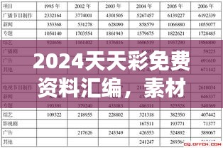 2024天天彩免费资料汇编，素材方案解析精简版PSY478.09