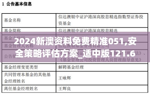 2024新澳资料免费精准051,安全策略评估方案_适中版121.61