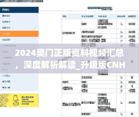 2024奥门正版资料视频汇总，深度解析解读_升级版CNH593.31