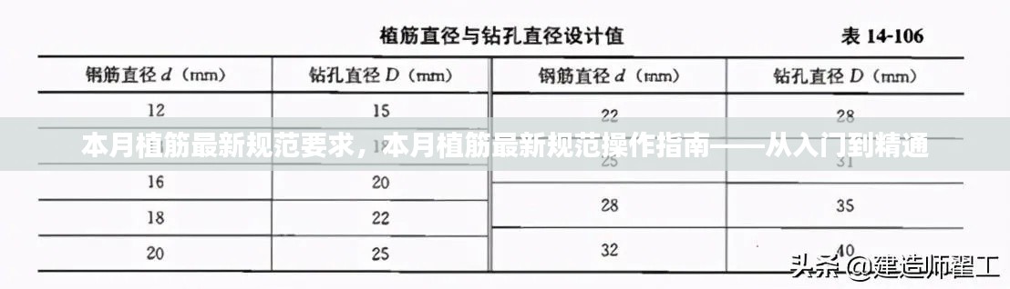 本月植筋规范更新，从入门到精通的实操指南