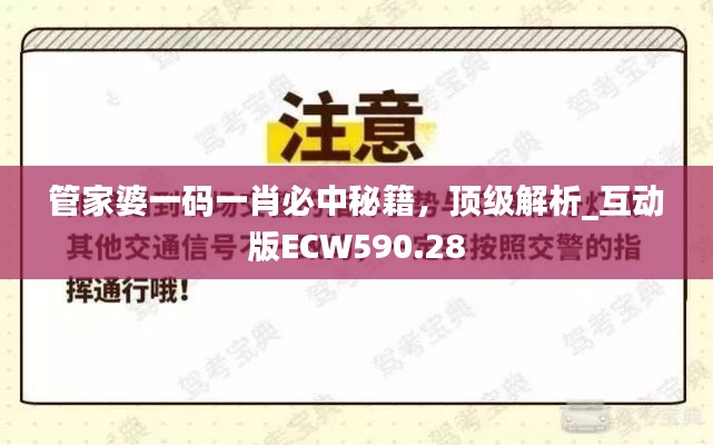 管家婆一码一肖必中秘籍，顶级解析_互动版ECW590.28