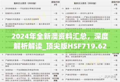 2024年全新澳资料汇总，深度解析解读_顶尖版HSF719.62