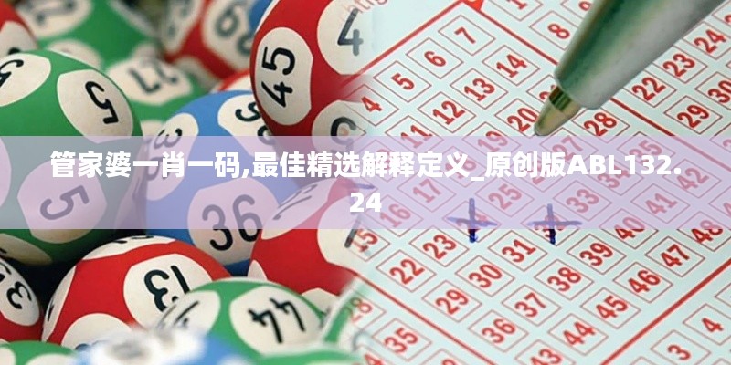 管家婆一肖一码,最佳精选解释定义_原创版ABL132.24