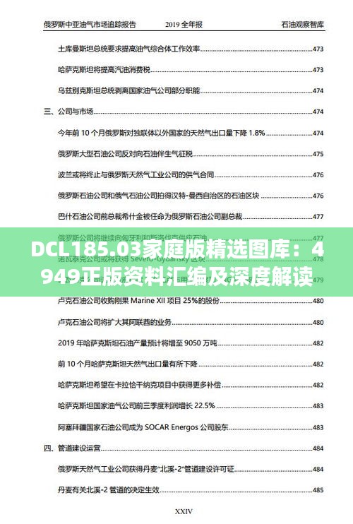 DCL185.03家庭版精选图库：4949正版资料汇编及深度解读