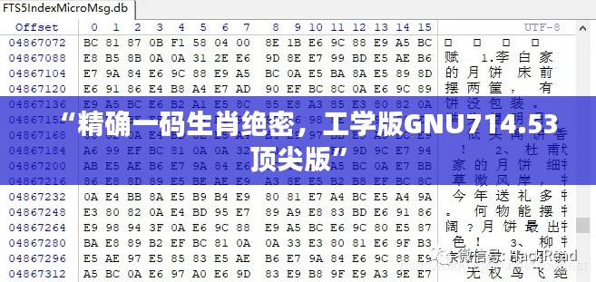 “精确一码生肖绝密，工学版GNU714.53顶尖版”