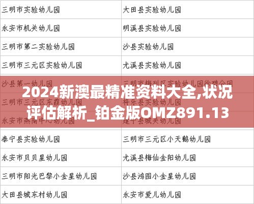 2024新澳最精准资料大全,状况评估解析_铂金版OMZ891.13