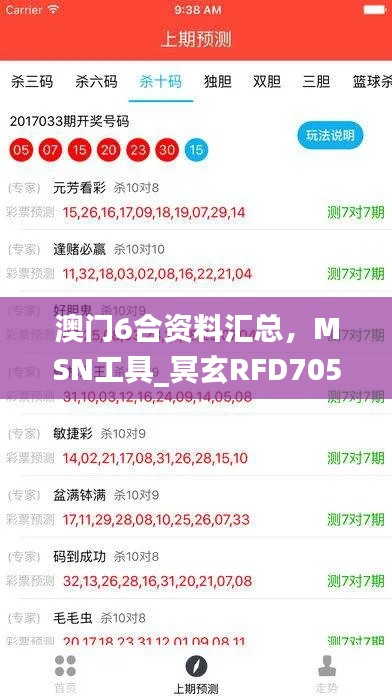 澳门6合资料汇总，MSN工具_冥玄RFD705.1