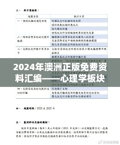 2024年澳洲正版免费资料汇编——心理学板块：地煞神衹WTG651.34