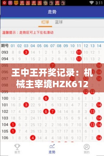 王中王开奖记录：机械主宰境HZK612.77揭晓