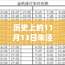 揭秘历史上的朱泾二路公交最新时刻表（特定日期为11月13日）