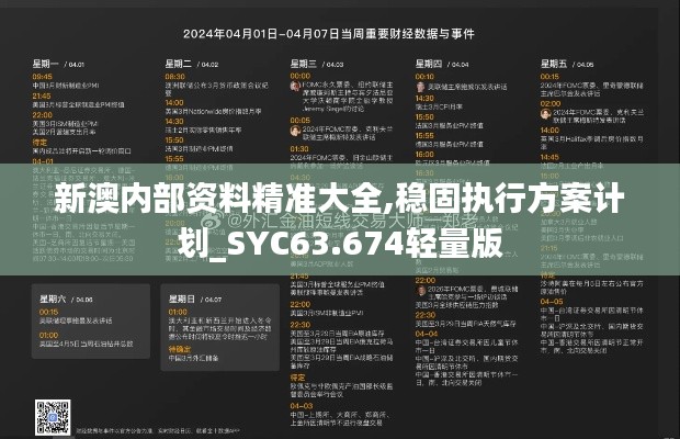 新澳内部资料精准大全,稳固执行方案计划_SYC63.674轻量版