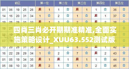 四肖三肖必开期期准精准,全面实施策略设计_XUU63.552测试版