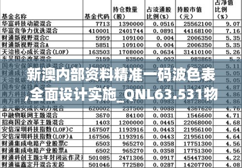 新澳内部资料精准一码波色表,全面设计实施_QNL63.531物联网版