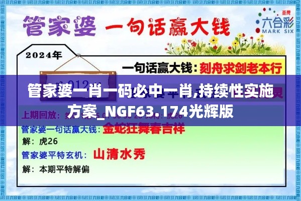 管家婆一肖一码必中一肖,持续性实施方案_NGF63.174光辉版