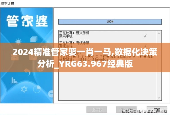 2024精准管家婆一肖一马,数据化决策分析_YRG63.967经典版