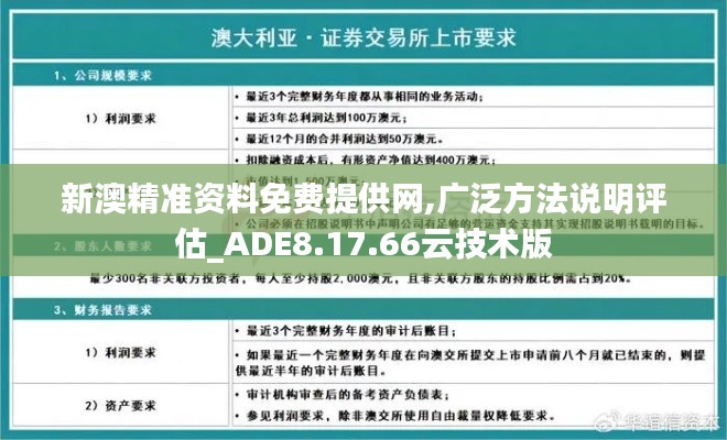 新澳精准资料免费提供网,广泛方法说明评估_ADE8.17.66云技术版