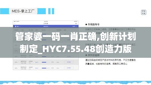 管家婆一码一肖正确,创新计划制定_HYC7.55.48创造力版
