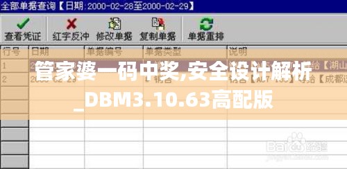 管家婆一码中奖,安全设计解析_DBM3.10.63高配版