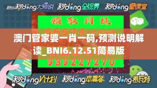 澳门管家婆一肖一码,预测说明解读_BNI6.12.51简易版