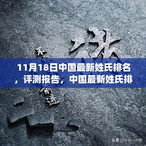 中国最新姓氏排名概览（日期，11月18日评测报告）