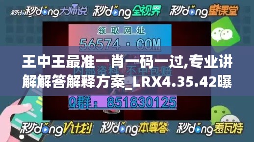 王中王最准一肖一码一过,专业讲解解答解释方案_LRX4.35.42曝光版