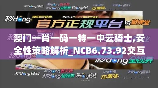 澳门一肖一码一特一中云骑士,安全性策略解析_NCB6.73.92交互版