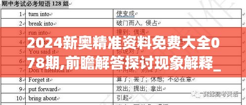 2024新奥精准资料免费大全078期,前瞻解答探讨现象解释_AHJ8.62.22远光版