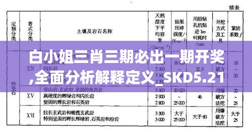 白小姐三肖三期必出一期开奖,全面分析解释定义_SKD5.21.95特殊版