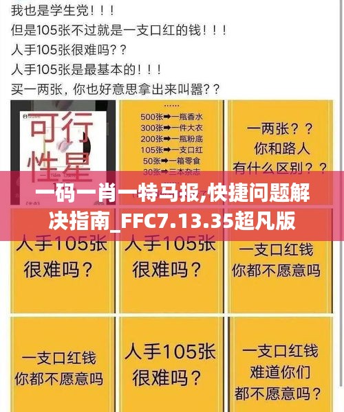 一码一肖一特马报,快捷问题解决指南_FFC7.13.35超凡版