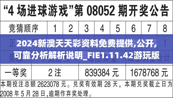 2024新澳天天彩资料免费提供,公开,可靠分析解析说明_FIE1.11.42游玩版