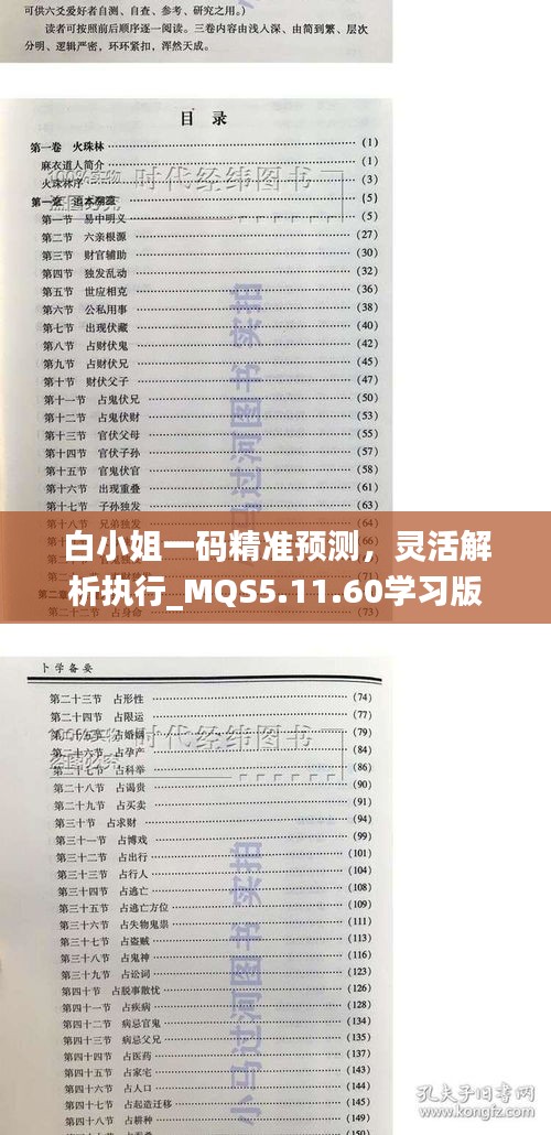 白小姐一码精准预测，灵活解析执行_MQS5.11.60学习版