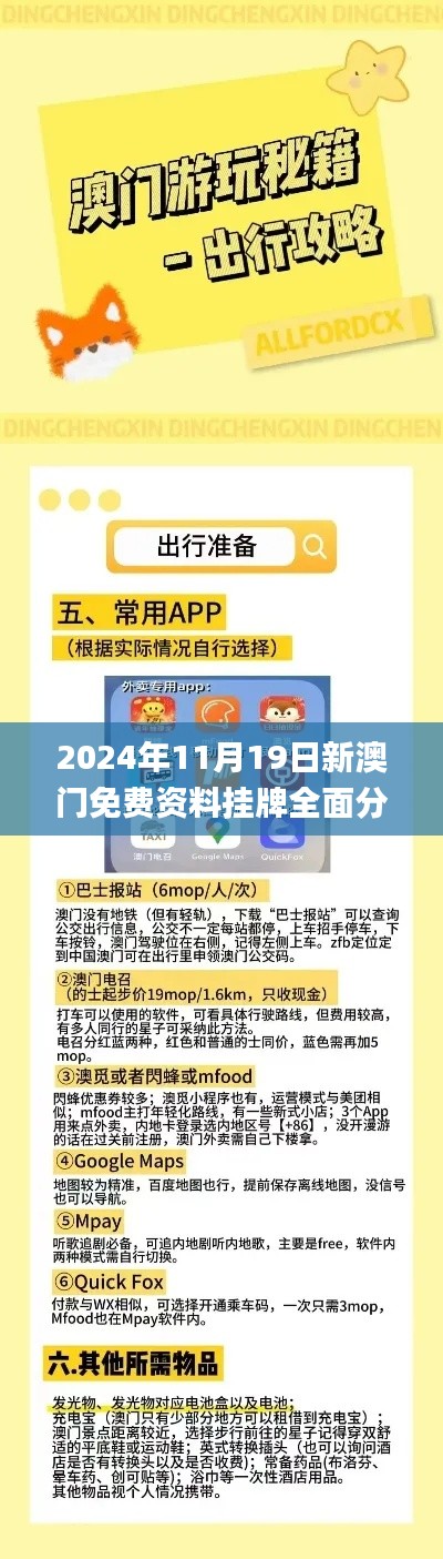 2024年11月19日新澳门免费资料挂牌全面分析_VMS8.20.73智慧共享版