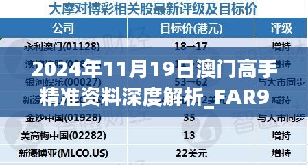 2024年11月19日澳门高手精准资料深度解析_FAR9.75.93可变版