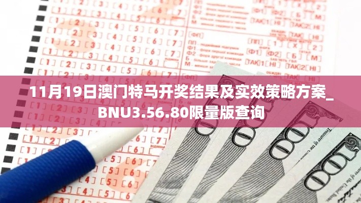 11月19日澳门特马开奖结果及实效策略方案_BNU3.56.80限量版查询